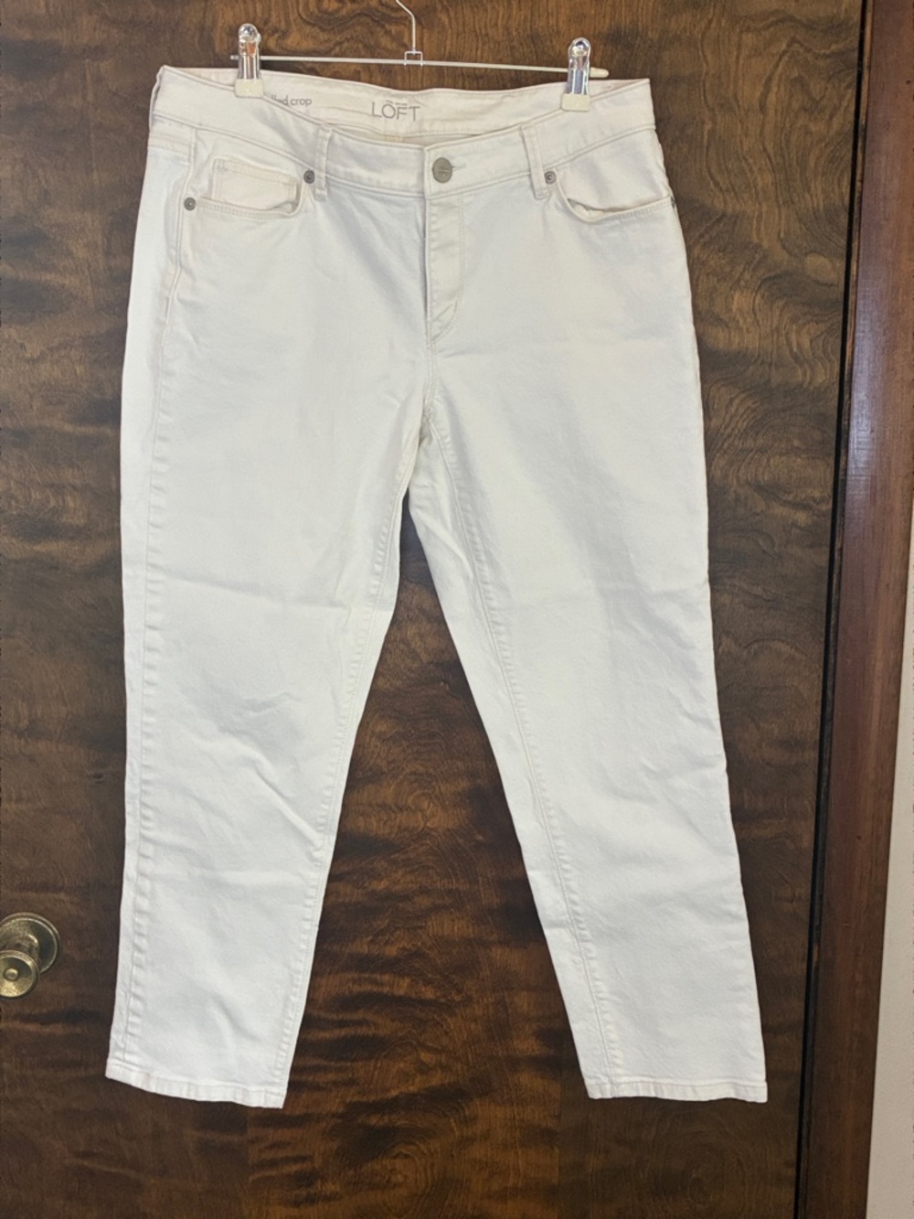 LOFT White Ankle Crop Jeans
